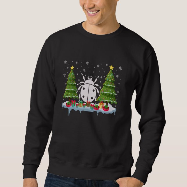 Sweatshirt Ladybug Xmas L'éclairage des arbres Hommes Femmes  (Devant)