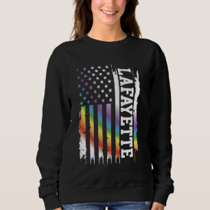 Sweatshirt Lafayette États-Unis Arc-en-ciel détendu avec US F