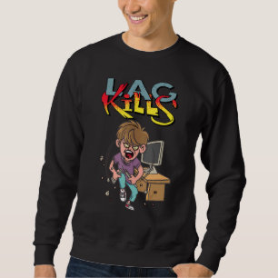 Sweatshirt Lag Tue Clavier De Gamer Dit Gamer En Colère