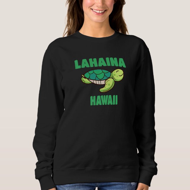 Sweatshirt Lahaina Hawaii Tortue de mer Thème (Devant)