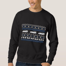 Sweatshirt laid de voiture de Turbo de Noël