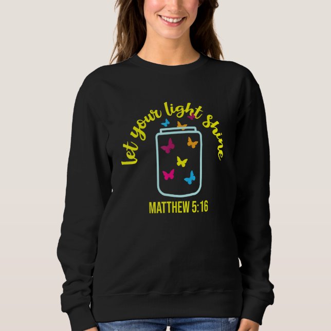 Sweatshirt Laisser Briller Votre Lumière Fleurs de pot Papill (Devant)