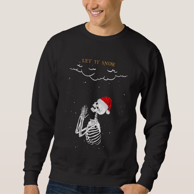 Sweatshirt Laisser le squelette neigeux (Devant)