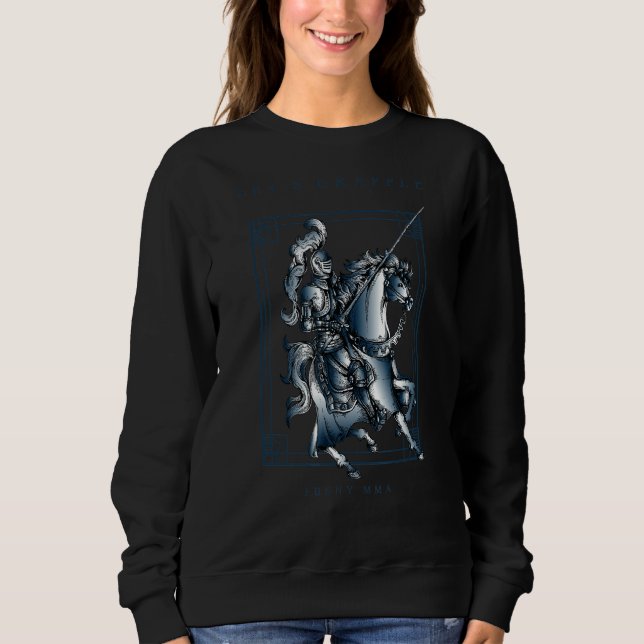 Sweatshirt Laissez S Grapple Chevalier Blanc Jiu Jitsu Mixed  (Devant)