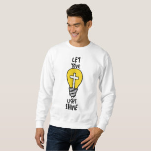 Sweatshirt Laissez votre lumière briller la Bible Croix Homme
