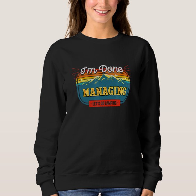 Sweatshirt Laissons Aller Camping Terminé Gérer Boss Camper M (Devant)