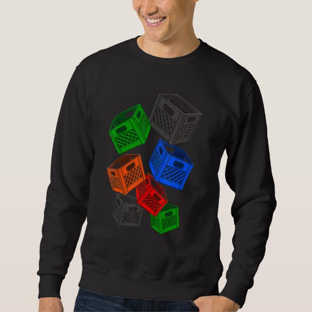 Sweatshirt Lait Crate Block Crate Game Tee - shirts Challenge (Devant)