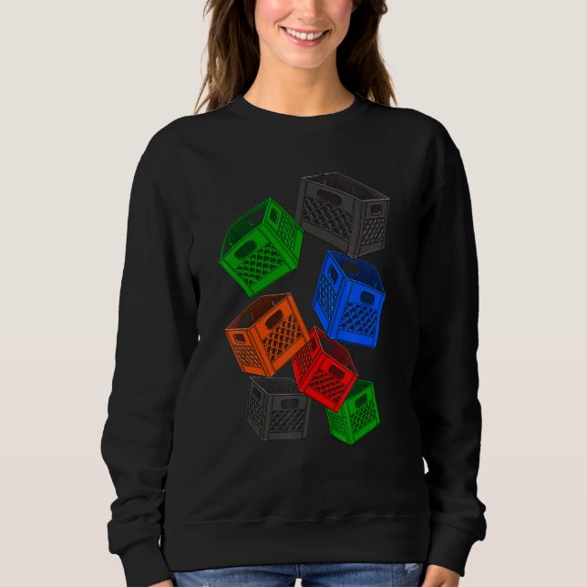 Sweatshirt Lait Crate Block Crate Game Tee - shirts Challenge (Devant)