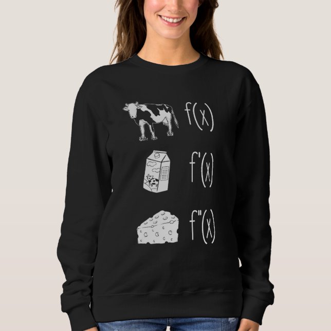 Sweatshirt Lait de vache Fromage Formule Funny Math Enseignan (Devant)