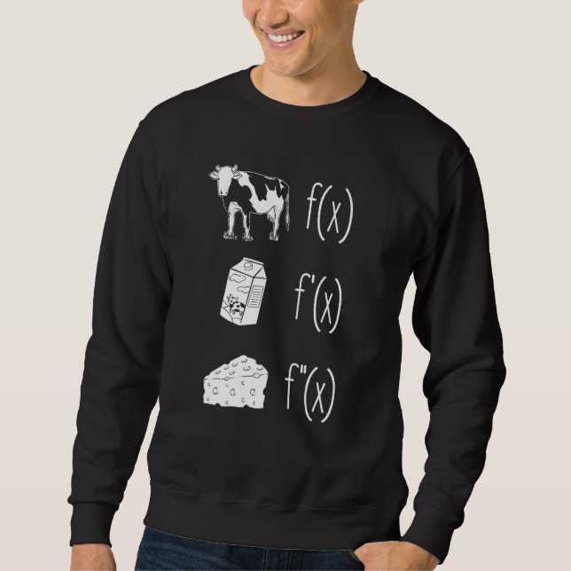 Sweatshirt Lait de vache Fromage Formule Funny Math Enseignan (Devant)