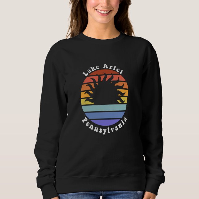 Sweatshirt Lake Ariel Pennsylvania PA Sunset Souvenir Vacatio (Devant)