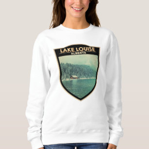 Sweatshirt Lake Louise Alberta Canada Travel Art Vintage