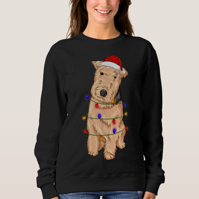 Sweatshirt Lakeland Terrier Chien portant les lumières du Cas (Devant)