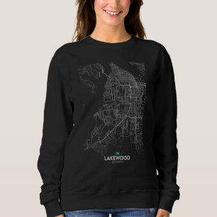 Sweatshirt lakewood washington Plan de la ville Travel souven