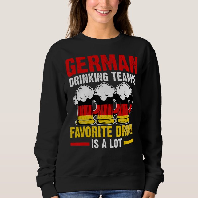 Sweatshirt L'Allemagne préférée de l'équipe de boisson (Devant)