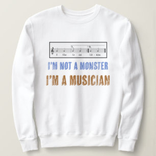 Sweatshirt L'alphabétisation musicale compte, j'aime manger d