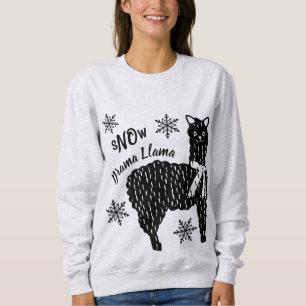 Sweatshirt Lama de drame de neige d'hiver