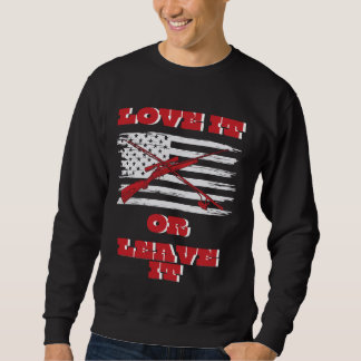 Sweatshirt L'Amérique drapeau de la fierté pêche chasse honne