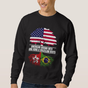 Sweatshirt L'Amérique grandit avec un drapeau Héritage Hong K
