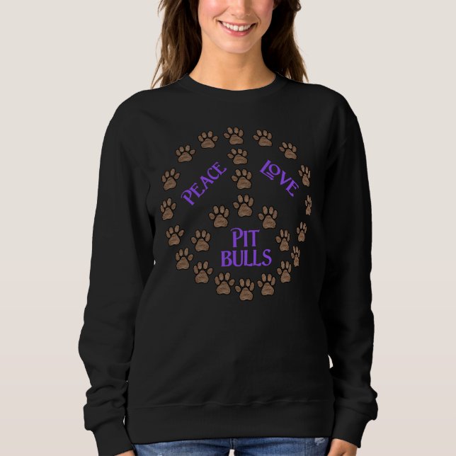 Sweatshirt L'Amour De La Paix Et Les Bulles (Devant)