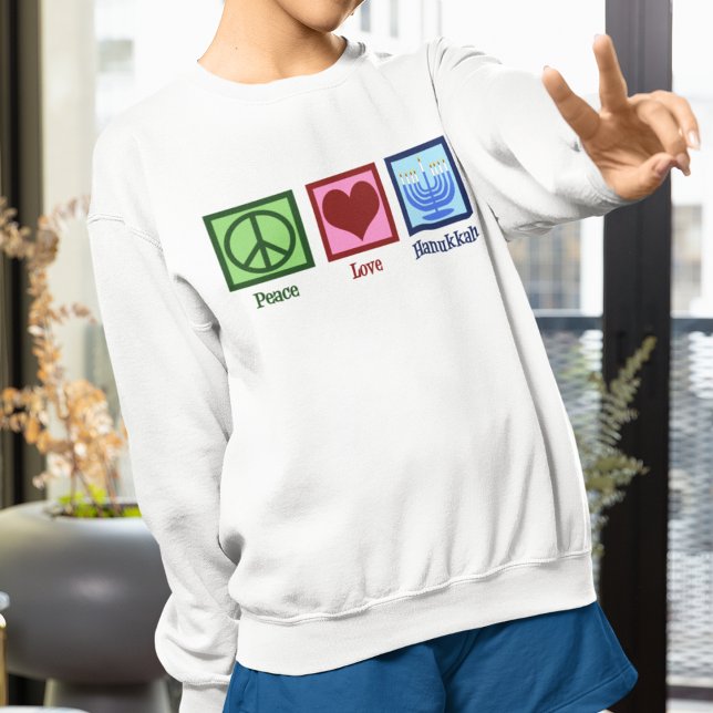 Sweatshirt L'amour de la paix Hanoukka Femmes (Créateur téléchargé)