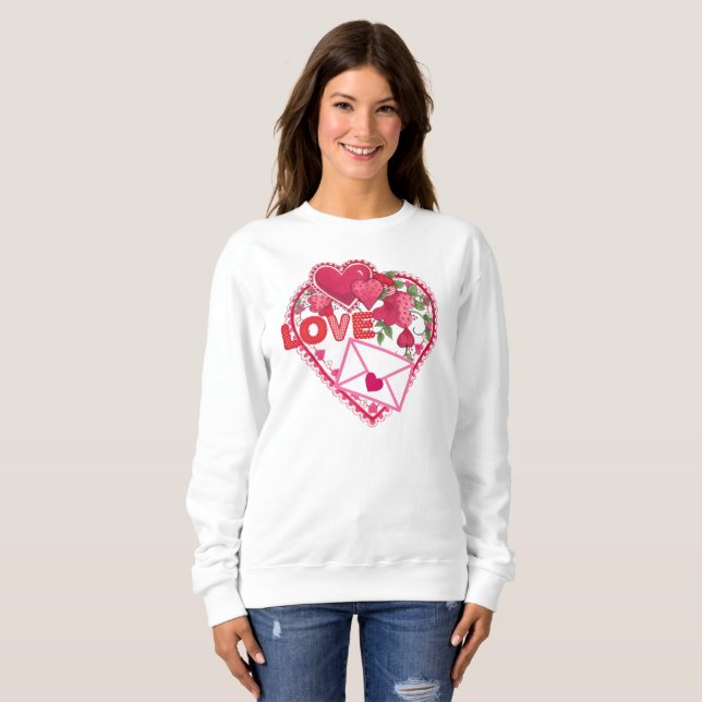 Sweatshirt L'amour de la Saint-Valentin  (Devant entier)