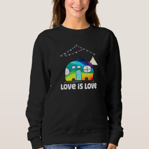 Sweatshirt L'Amour Est Amour Rainbow Rv Camping Lgbt Gay Lesb