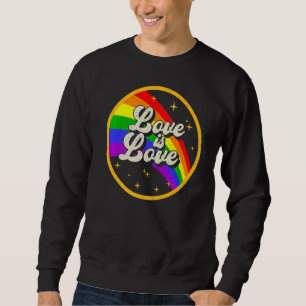 Sweatshirt L'Amour Est L'Amour Arc En Ciel Lgbt Lesbian Gay B