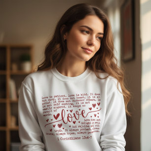 Sweatshirt L'amour est patient 1 Corinthiens 13 Foi chrétienn