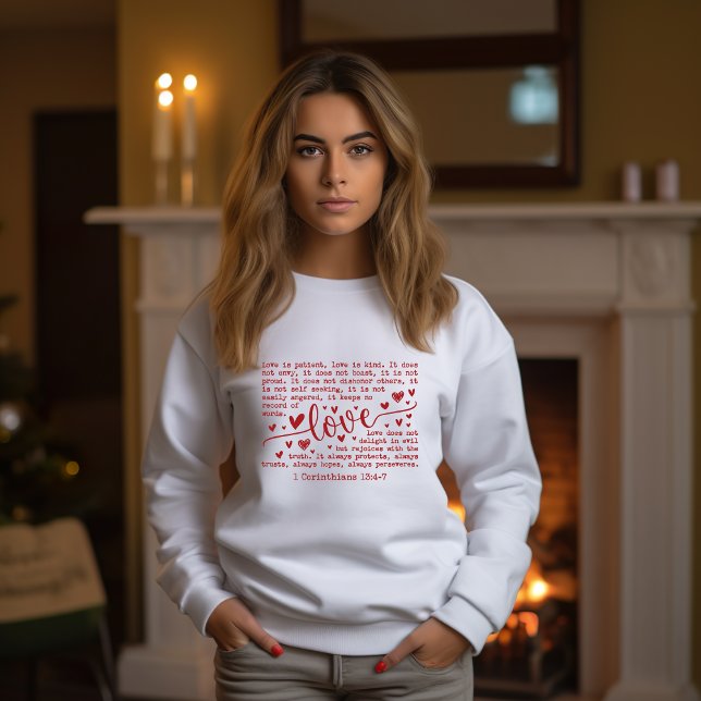 Sweatshirt L'amour est patient | Verset biblique | Chrétien p (Créateur téléchargé)