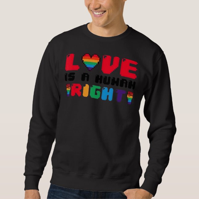 Sweatshirt L'Amour Est Une Fierté Gay Gay Pride Pour Les Droi (Devant)