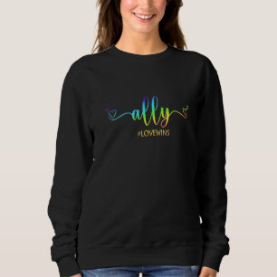 Sweatshirt L'Amour Gagne Lgbt Ally Égalité Fière Ally Pride L