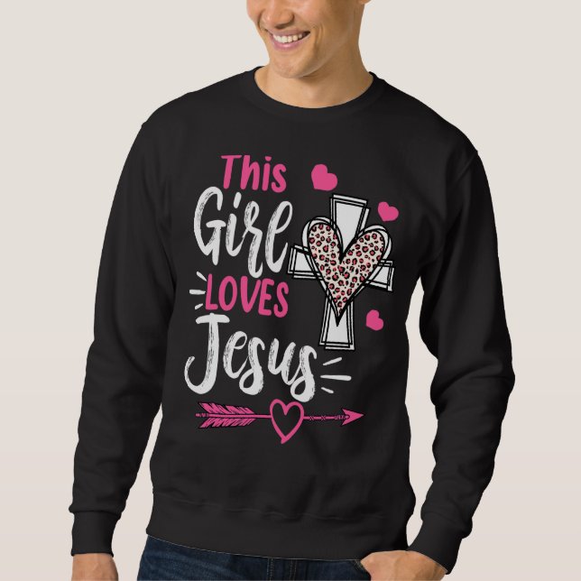 Sweatshirt L'Amour Léopard Dans La Foi Tee - shirts Graphique (Devant)