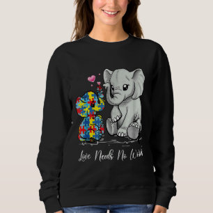 Sweatshirt L'amour n'a pas besoin de mots Elephant Support Pu