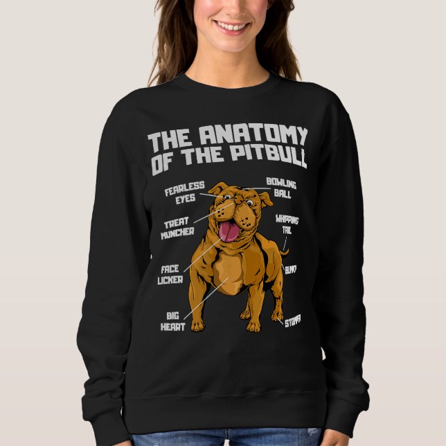 Sweatshirt L'Anatomie D'Un Pitbull Funny Pitbull Terrier (Devant)