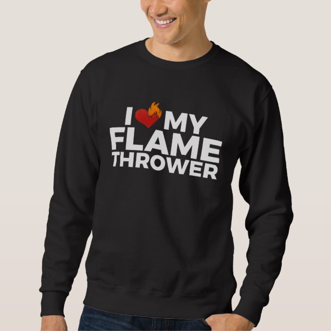 Sweatshirt Lance-flammes pour les amateurs d'armes à feu (Devant)