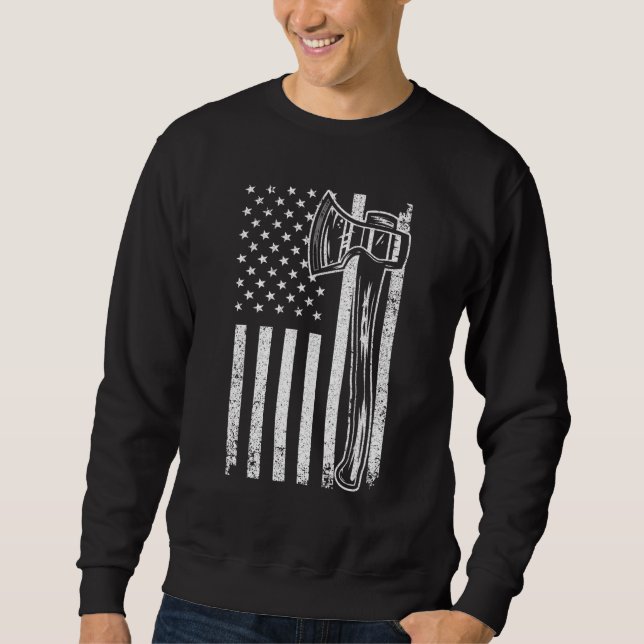 Sweatshirt Lancer de hache cool pour hommes femmes bûcheron U (Devant)
