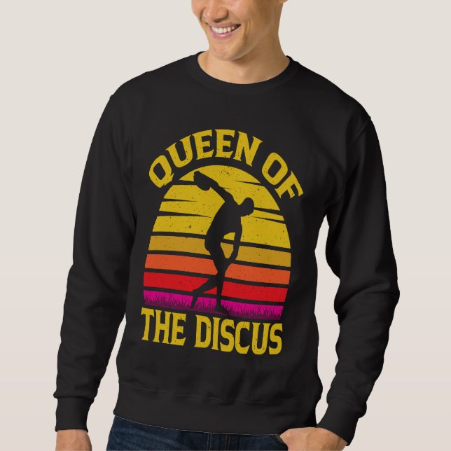 Sweatshirt Lanceur De Disque Reine Du Disque Lancer De Disque (Devant)