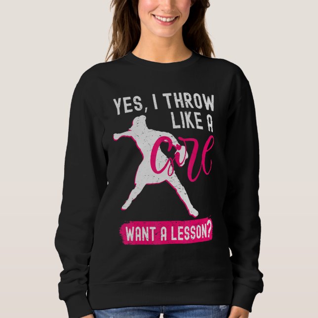 Sweatshirt Lanceurs Cool  Softball  Pour Joueuses Filles (Devant)