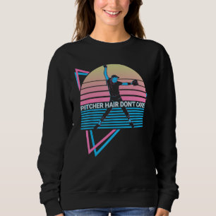 Sweatshirt Lanceuse de softball Rétro Lanceuse de softball Ch
