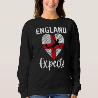 Sweatshirt L'Angleterre attend un soutien au football cardiaq