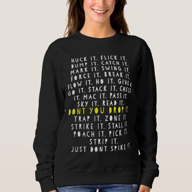 Sweatshirt Langue de jeu de frisbee ultime Frowler Disk Golf  (Devant)