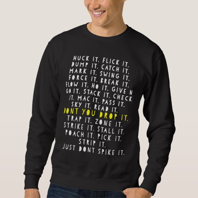 Sweatshirt Langue de jeu de frisbee ultime Frowler Disk Golf  (Devant)