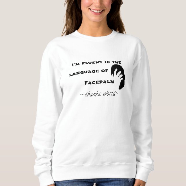 Sweatshirt Langue du Facepalm (Devant)
