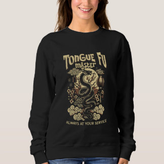 Sweatshirt Langue Fu Master Adulte Humour Drôle Sarcastique S