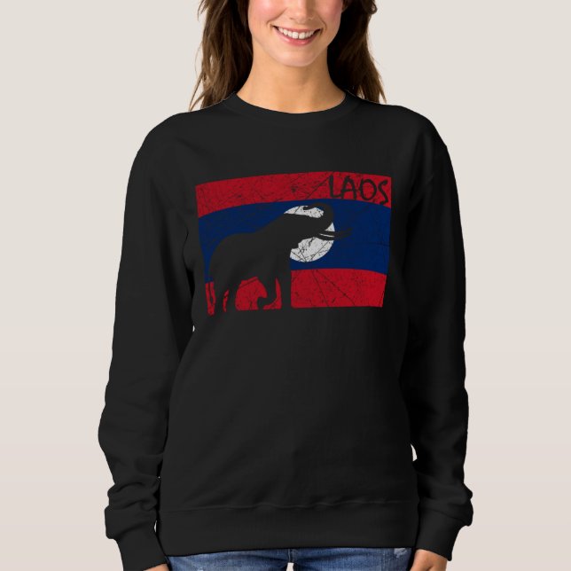 Sweatshirt Laos Lao Laotian Proud Wild Elephants Former Natio (Devant)