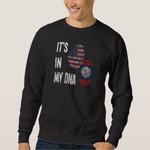 Sweatshirt Laos Laotien Drapeau Jour Fière Amérique Doigt Adn