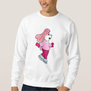 Sweatshirt Lapin à Patinage sur glace avec patins sur glace