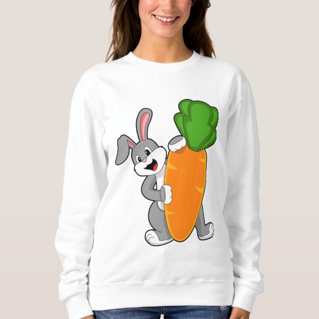 Sweatshirt Lapin avec carotte (Devant)