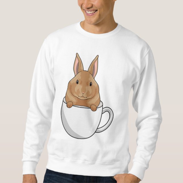 Sweatshirt Lapin avec la coupe de café (Devant)